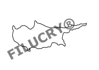 Zypern Umriss Banner, Digitaler Download, SVG / JPG / PNG / PDF