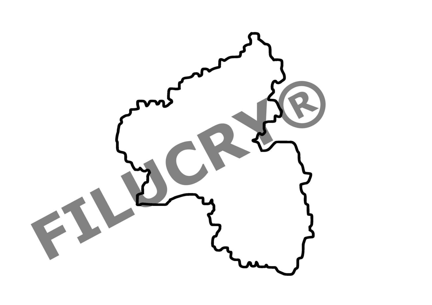 Rheinland-Pfalz Umriss Banner, Digitaler Download, SVG / JPG / PNG / PDF