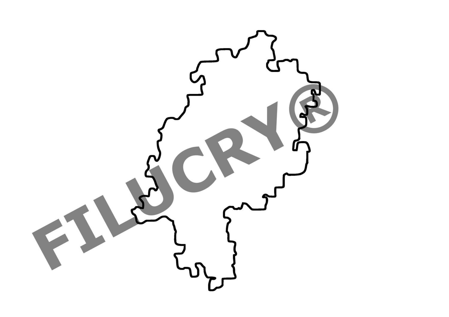 Hessen Umriss Banner, Digitaler Download, SVG / JPG / PNG / PDF