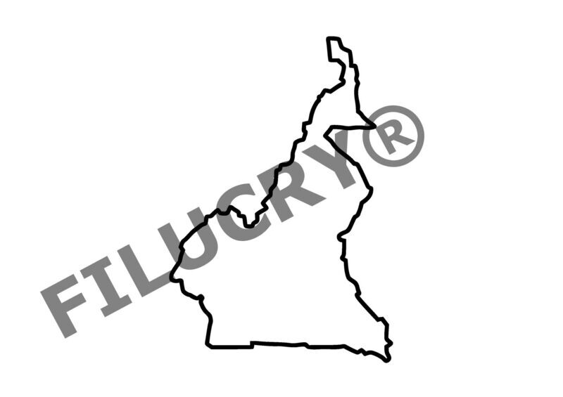 Kamerun Umriss Banner, Digitaler Download, SVG / JPG / PNG / PDF