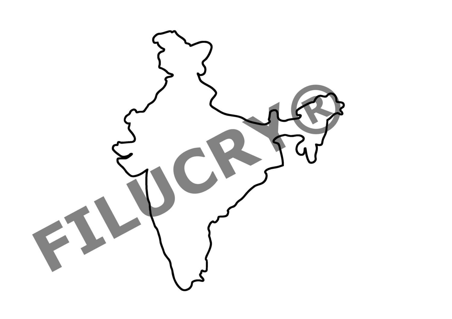 Indien Umriss Banner, Digitaler Download, SVG / JPG / PNG / PDF