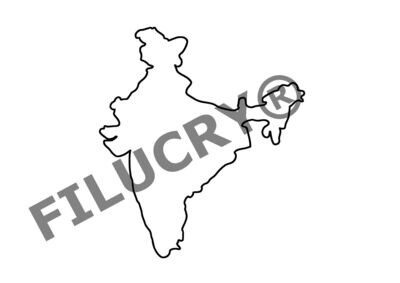 Indien Umriss Banner, Digitaler Download, SVG / JPG / PNG / PDF