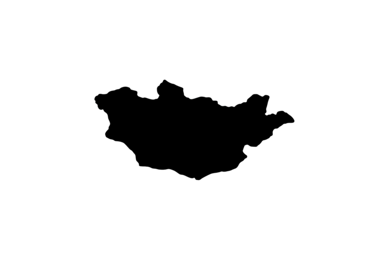 Outline Mongolia Magnet Outline Mongolia Magnet
