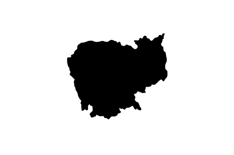 Outline Cambodia Magnet Outline Cambodia Magnet