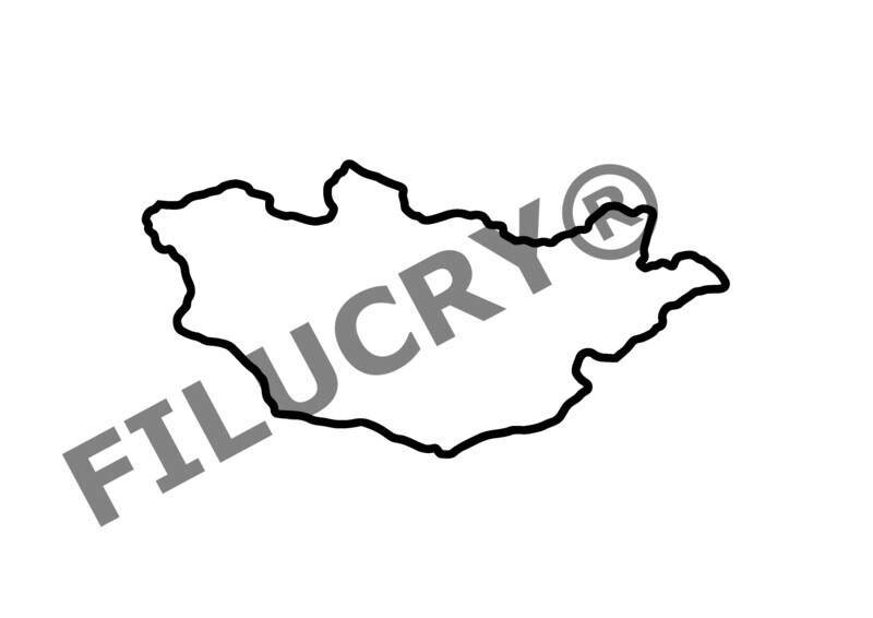 Mongolei Umriss Banner, Digitaler Download, SVG / JPG / PNG / PDF