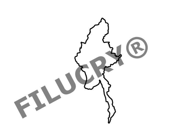 Myanmar Umriss Banner, Digitaler Download, SVG / JPG / PNG / PDF