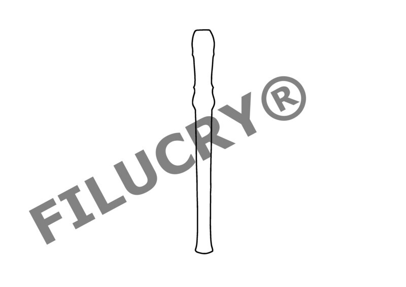 Blockflöte Umriss Banner, Digitaler Download, SVG / JPG / PNG / PDF