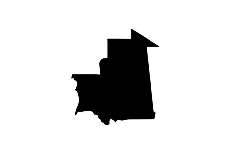 Outline Mauritania Magnet Outline Mauritania Magnet