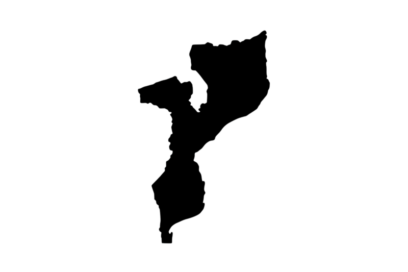 Outline Mozambique Magnet Outline Mozambique Magnet