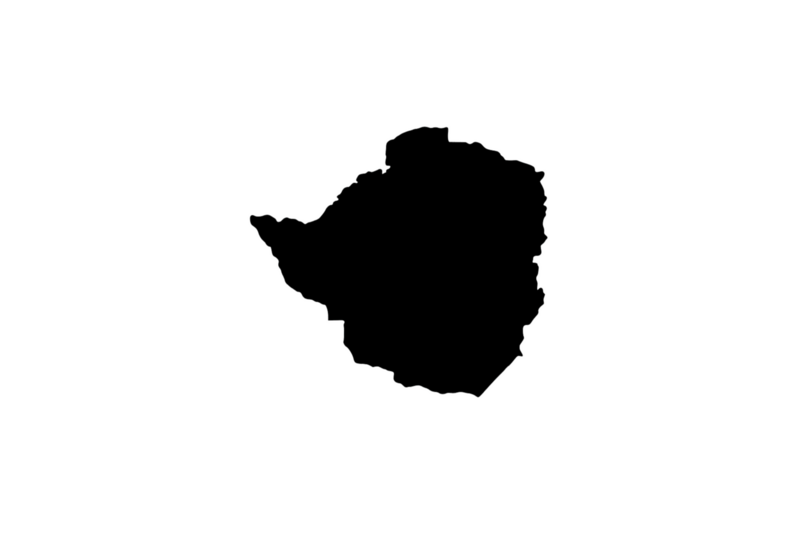 Outline Zimbabwe Magnet Outline Zimbabwe Magnet
