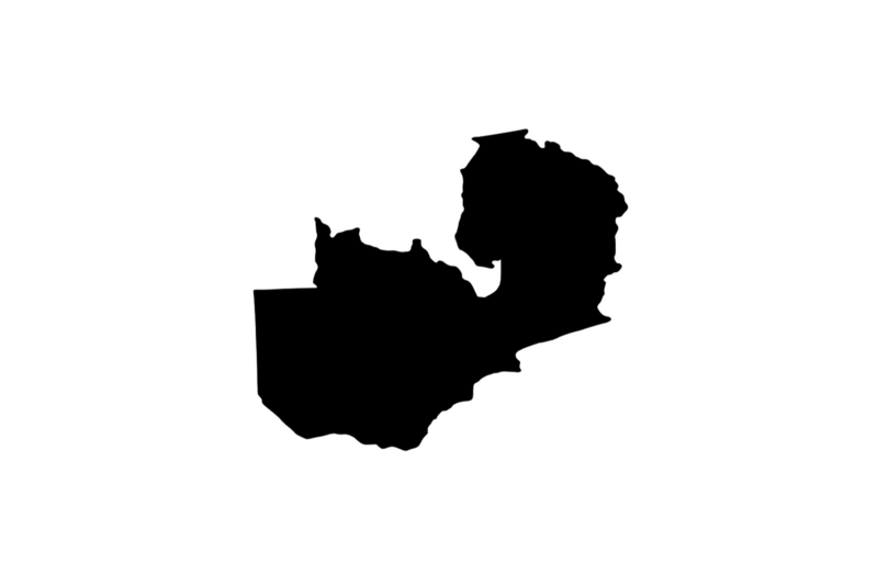 Outline Zambia Magnet Outline Zambia Magnet