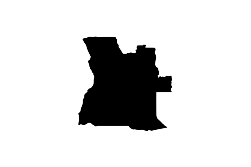Outline Angola Magnet Outline Angola Magnet