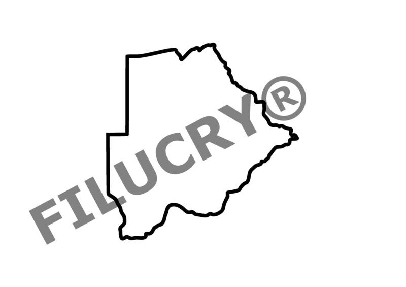 Botswana Umriss Banner, Digitaler Download, SVG / JPG / PNG / PDF