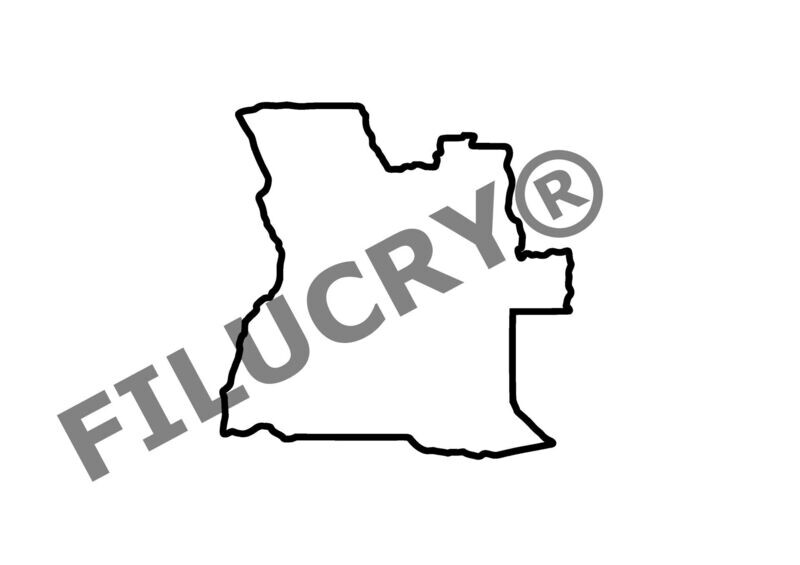 Angola Umriss Banner, Digitaler Download, SVG / JPG / PNG / PDF