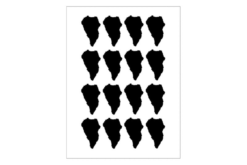 Sticker Sheet La Palma Island Outline Sticker Sheet La Palma Island Outline