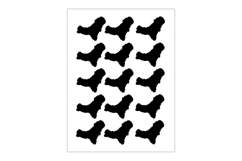 Sticker Sheet El Hierro Island Outline Sticker Sheet El Hierro Island Outline