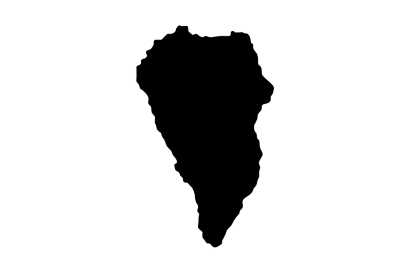 Outline La Palma Magnet Outline La Palma Magnet