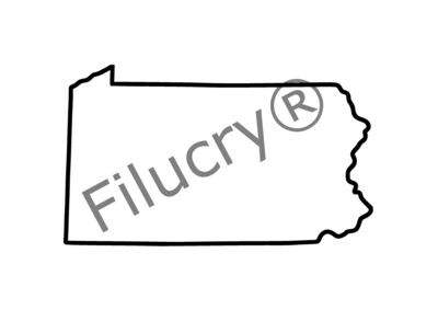 Pennsylvania Umriss Banner, Digitaler Download, SVG / JPG / PNG / PDF
