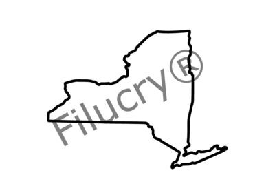 New York State Umriss Umriss Banner, Digitaler Download, SVG / JPG / PNG / PDF