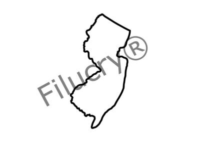 New Jersey Umriss Umriss Banner, Digitaler Download, SVG / JPG / PNG / PDF