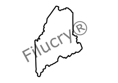 Maine Umriss Umriss Banner, Digitaler Download, SVG / JPG / PNG / PDF
