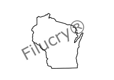 Wisconsin Umriss Umriss Banner, Digitaler Download, SVG / JPG / PNG / PDF