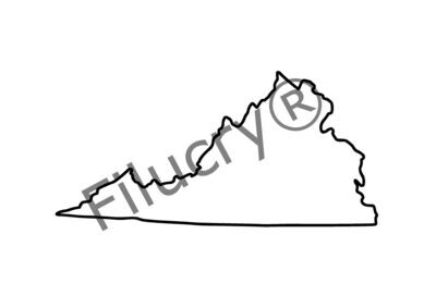 Virginia Umriss Umriss Banner, Digitaler Download, SVG / JPG / PNG / PDF
