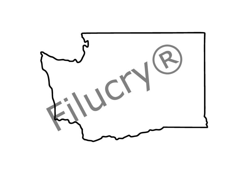 Washington Umriss Umriss Banner, Digitaler Download, SVG / JPG / PNG / PDF