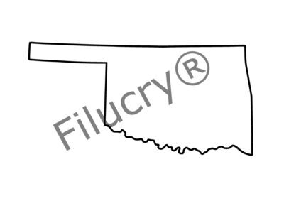 Oklahoma Umriss Umriss Banner, Digitaler Download, SVG / JPG / PNG / PDF