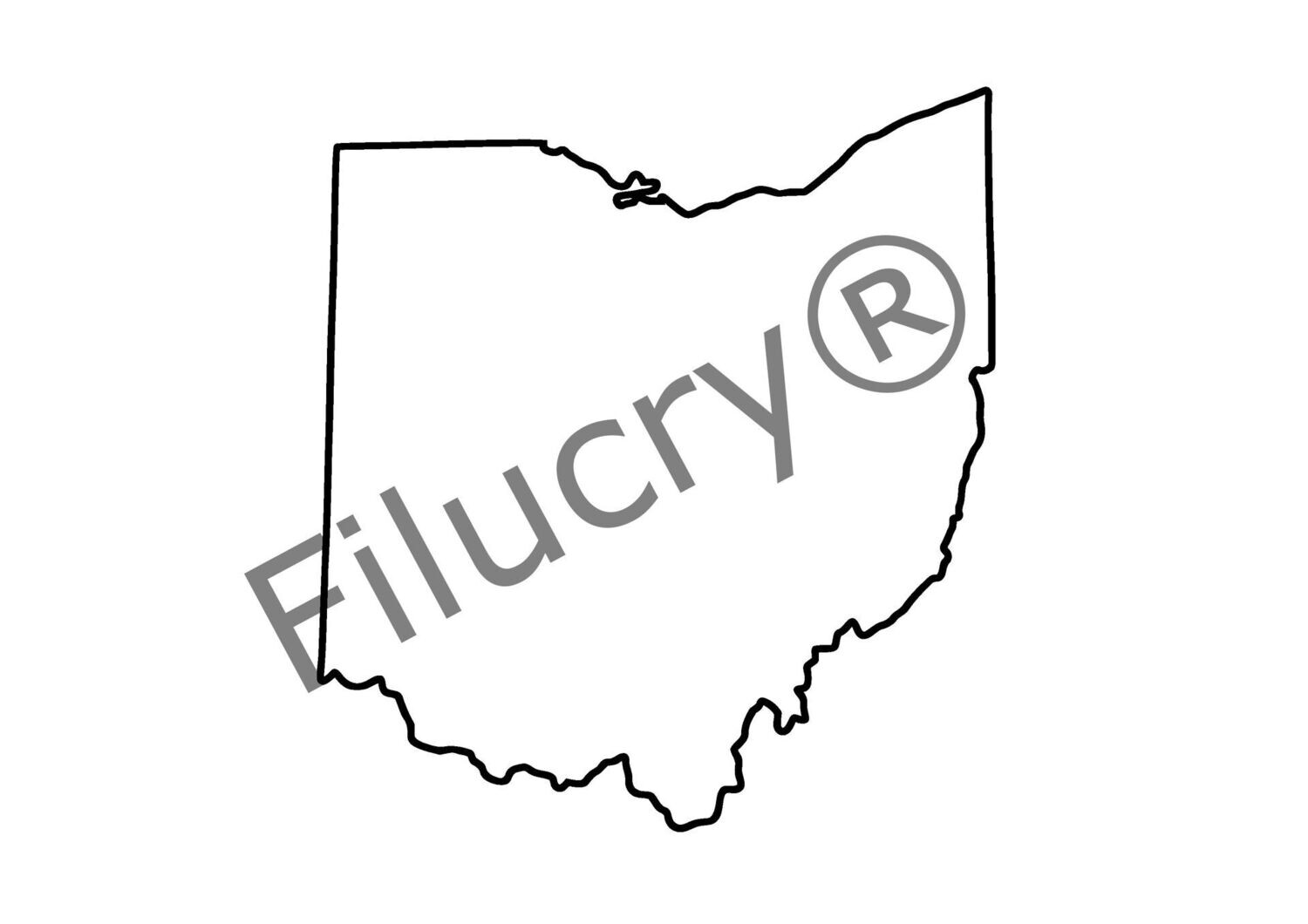 Ohio Umriss Umriss Banner, Digitaler Download, SVG / JPG / PNG / PDF