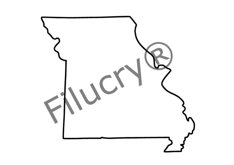 Missouri Outline Banner, digital download, SVG / JPG / PNG / PDF