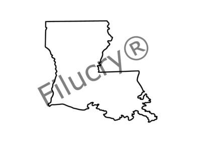 Louisiana Umriss Umriss Banner, Digitaler Download, SVG / JPG / PNG / PDF