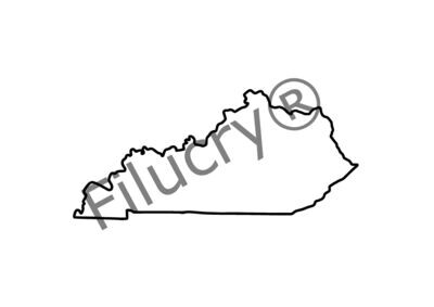 Kentucky Umriss Umriss Banner, Digitaler Download, SVG / JPG / PNG / PDF