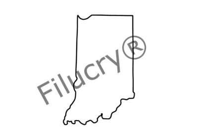 Indiana Umriss Umriss Banner, Digitaler Download, SVG / JPG / PNG / PDF