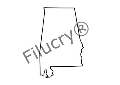 Alabama Umriss Umriss Banner, Digitaler Download, SVG / JPG / PNG / PDF