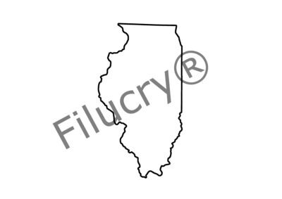 Illinois Umriss Umriss Banner, Digitaler Download, SVG / JPG / PNG / PDF