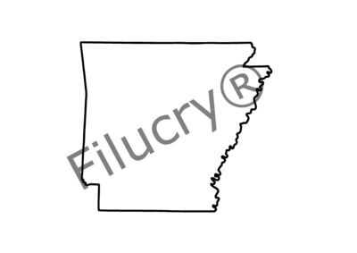 Arkansas Umriss Umriss Banner, Digitaler Download, SVG / JPG / PNG / PDF