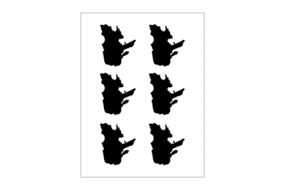 Stickerbogen Quebec Umriss Stickerbogen Quebec Umriss