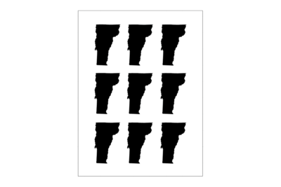 Stickerbogen Vermont Umriss Stickerbogen Vermont Umriss
