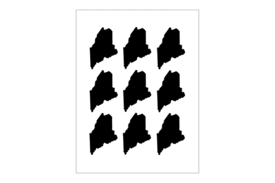 Stickerbogen Maine Umriss Stickerbogen Maine Umriss