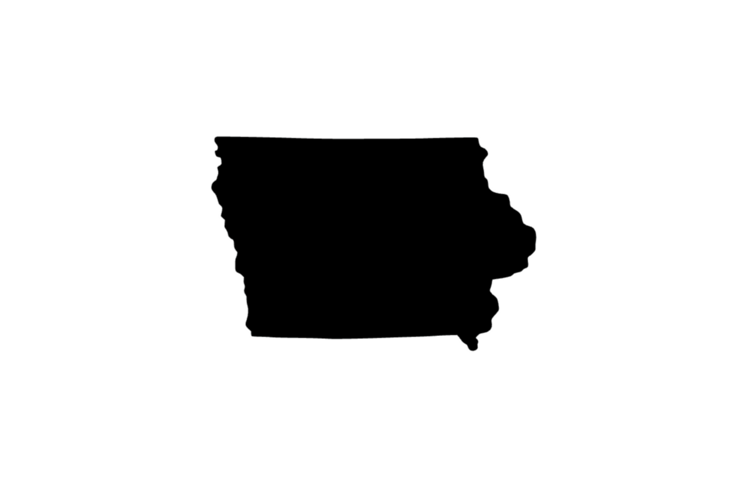Umriss Iowa Magnet