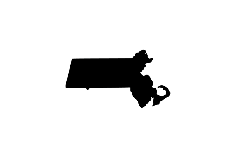 Outline Massachusets Magnet Outline Massachusets Magnet