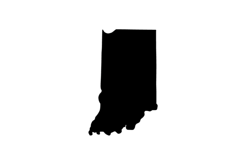 Outline Indiana Magnet Outline Indiana Magnet