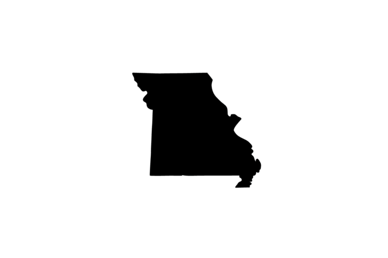 Outline Missouri Magnet Outline Missouri Magnet