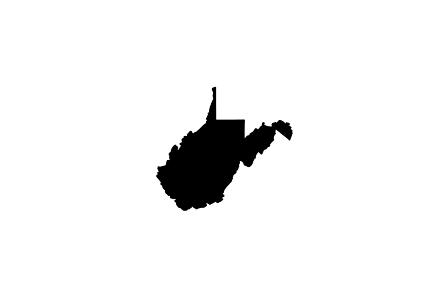 Umriss West Virginia Magnet