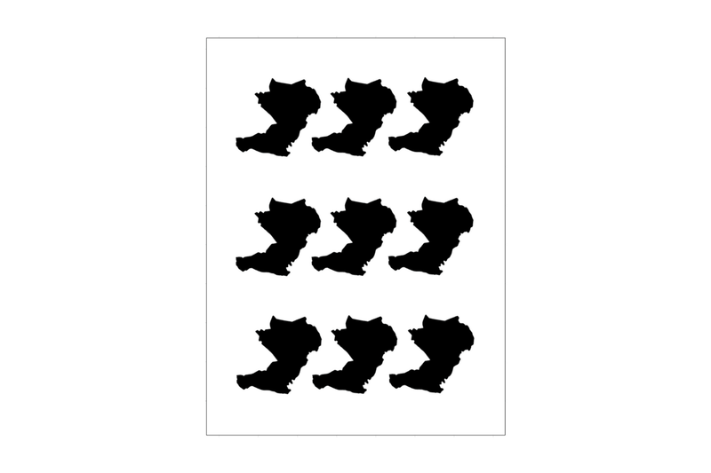 Sticker Sheet Västernorrland Outline Sticker Sheet Västernorrland Outline