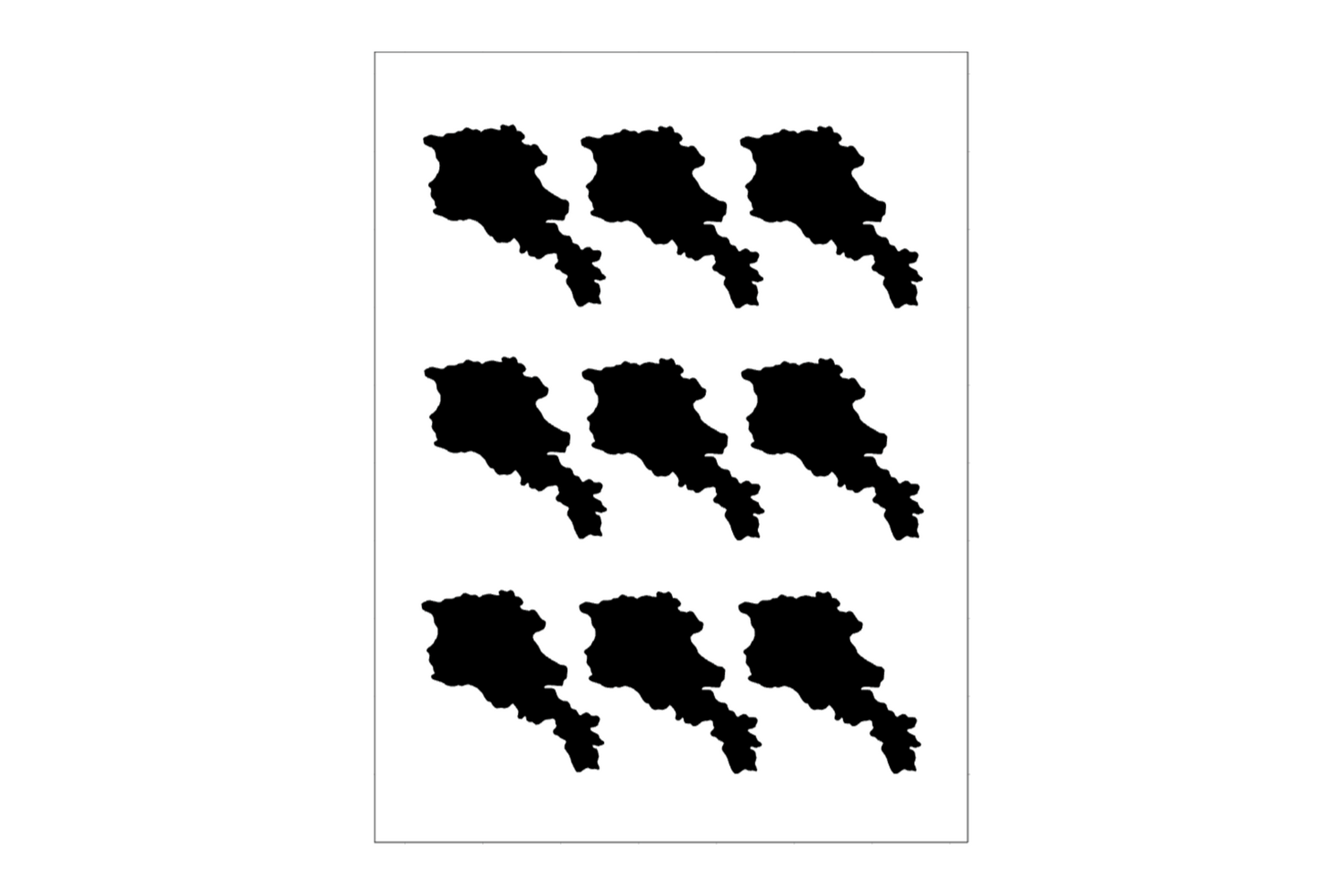 Sticker Sheet Armenia Outline