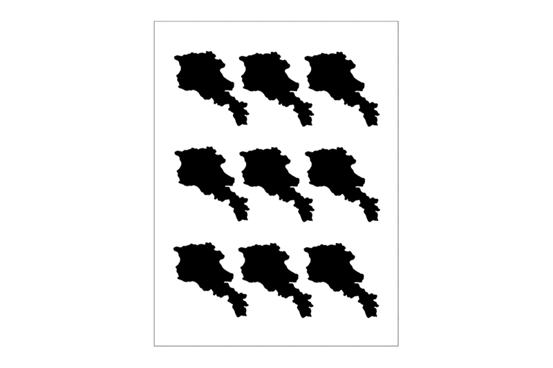 Sticker Sheet Armenia Outline Sticker Sheet Armenia Outline