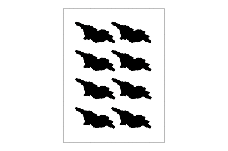 Sticker Sheet Georgia Outline Sticker Sheet Georgia Outline