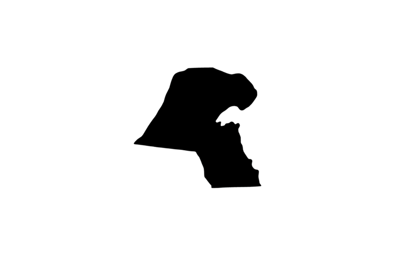 Outline Kuwait Magnet Outline Kuwait Magnet